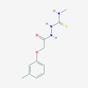 molecular formula C11H15N3O2S B5830975 N-methyl-2-[(3-methylphenoxy)acetyl]hydrazinecarbothioamide CAS No. 667436-85-3