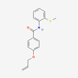 molecular formula C17H17NO2S B5830985 N-[2-(methylsulfanyl)phenyl]-4-(prop-2-en-1-yloxy)benzamide 