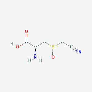 molecular formula C5H8N2O3S B058310 Alanine, 3-(cyanomethylsulfinyl)-, L- CAS No. 122070-95-5