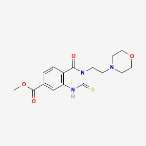molecular formula C16H19N3O4S B5831040 METHYL 3-[2-(MORPHOLIN-4-YL)ETHYL]-4-OXO-2-SULFANYLIDENE-1,2,3,4-TETRAHYDROQUINAZOLINE-7-CARBOXYLATE 