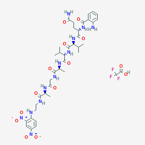 molecular formula C38H54N12O12 B583107 Abz-Gln-Val-Val-Ala-Gly-Ala-EDDnp Trifluoroacetate CAS No. 152390-52-8