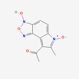 8-Acetyl-6-hydroxy-7-methyl-6H-[1,2,5]oxadiazolo[3,4-e]indole 3-oxide