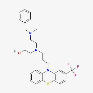 molecular formula C28H32F3N3OS B583123 N-Benzyl-N-methyl-2-[N'-[3-[2-(trifluoromethyl)-10H-phenothiazin-10-yl]propyl]ethanolamine]ethylamine CAS No. 1797817-89-0