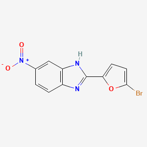 molecular formula C11H6BrN3O3 B5831269 2-(5-Bromo-2-furyl)-5-nitrobenzimidazole 