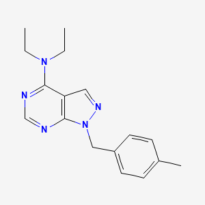 molecular formula C17H21N5 B5831289 N,N-DIETHYL-1-(4-METHYLBENZYL)-1H-PYRAZOLO(3,4-D)PYRIMIDIN-4-AMINE 
