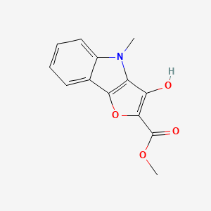 molecular formula C13H11NO4 B583137 Methyl 3-hydroxy-4-methylfuro[3,2-b]indole-2-carboxylate CAS No. 148761-44-8
