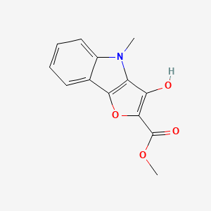 4h-Furo[3,2-b]indole-2-carboxylic acid,3-hydroxy-4-methyl-,methyl ester