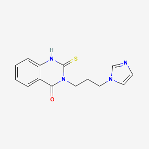 molecular formula C14H14N4OS B5831396 3-(3-imidazol-1-ylpropyl)-2-sulfanylidene-1H-quinazolin-4-one 