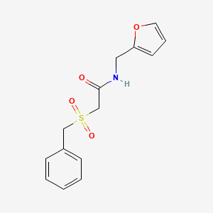 molecular formula C14H15NO4S B5831471 N-[(furan-2-yl)methyl]-2-phenylmethanesulfonylacetamide 