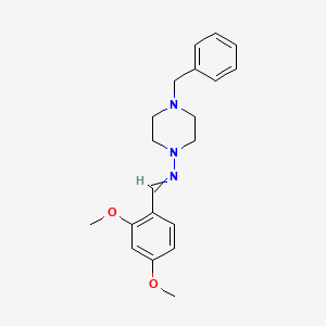 molecular formula C20H25N3O2 B5831494 N-(4-benzylpiperazin-1-yl)-1-(2,4-dimethoxyphenyl)methanimine 