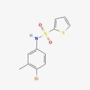 molecular formula C11H10BrNO2S2 B5831532 N-(4-bromo-3-methylphenyl)thiophene-2-sulfonamide 
