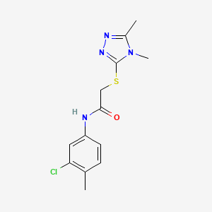molecular formula C13H15ClN4OS B5831579 N-(3-chloro-4-methylphenyl)-2-[(4,5-dimethyl-4H-1,2,4-triazol-3-yl)sulfanyl]acetamide 