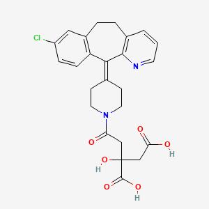 molecular formula C25H25ClN2O6 B583161 Desloratadine Citric Amide CAS No. 1797131-43-1