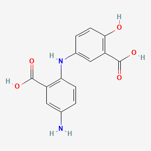 molecular formula C14H12N2O5 B583166 5-Amino-2-((3-carboxy-4-hydroxyphenyl)amino)benzoic acid CAS No. 1797983-23-3