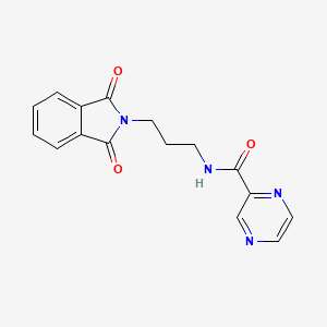molecular formula C16H14N4O3 B5831669 N-[3-(1,3-dioxo-1,3-dihydro-2H-isoindol-2-yl)propyl]pyrazine-2-carboxamide 