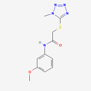 molecular formula C11H13N5O2S B5831751 N~1~-(3-METHOXYPHENYL)-2-[(1-METHYL-1H-1,2,3,4-TETRAAZOL-5-YL)SULFANYL]ACETAMIDE 