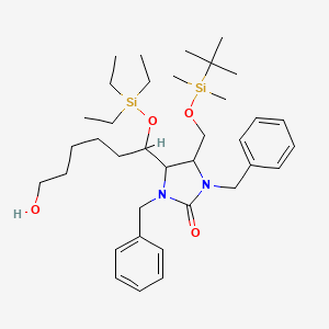 1,3-Dibenzyl-4-[[tert-butyl(dimethyl)silyl]oxymethyl]-5-(6-hydroxy-1-triethylsilyloxyhexyl)imidazolidin-2-one