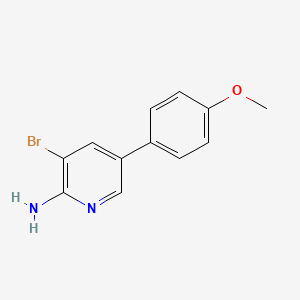 molecular formula C12H11BrN2O B583190 3-Bromo-5-(4-methoxyphenyl)pyridin-2-amine CAS No. 1381938-33-5