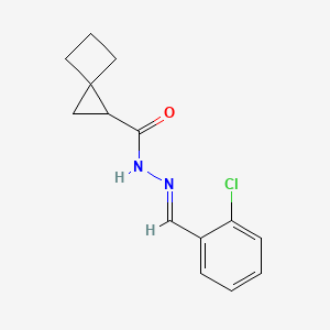 molecular formula C14H15ClN2O B5831922 N-[(E)-(2-chlorophenyl)methylideneamino]spiro[2.3]hexane-2-carboxamide 