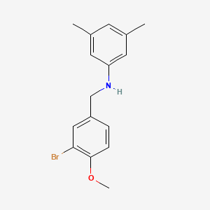 molecular formula C16H18BrNO B5831947 N-[(3-bromo-4-methoxyphenyl)methyl]-3,5-dimethylaniline 