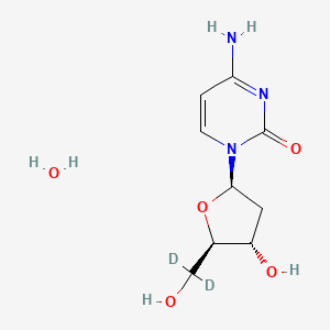 molecular formula C9H15N3O5 B583195 2'-Deoxy Isocytidine-5',5'-d2 Monohydrate CAS No. 478511-25-0