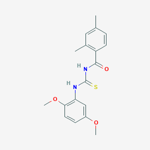 molecular formula C18H20N2O3S B5831971 N-[(2,5-dimethoxyphenyl)carbamothioyl]-2,4-dimethylbenzamide 