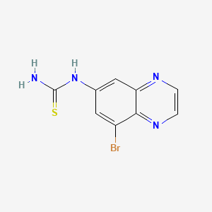 molecular formula C9H7BrN4S B583207 1-(8-溴喹喔啉-6-基)硫脲 CAS No. 1217439-05-8
