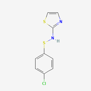 molecular formula C9H7ClN2S2 B5832103 N-(4-chlorophenyl)sulfanyl-1,3-thiazol-2-amine 
