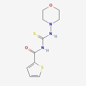 molecular formula C10H13N3O2S2 B5832145 N-(morpholin-4-ylcarbamothioyl)thiophene-2-carboxamide 