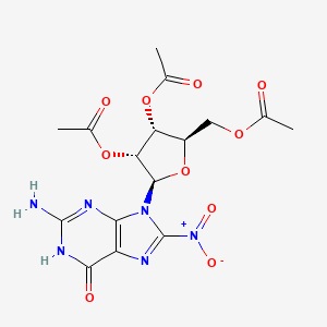 molecular formula C16H18N6O10 B583216 8-Nitroguanosine 2',3',5'-Triacetate CAS No. 1096020-95-9