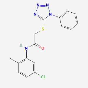 molecular formula C16H14ClN5OS B5832166 N-(5-Chloro-2-methyl-phenyl)-2-(1-phenyl-1H-tetrazol-5-ylsulfanyl)-acetamide 