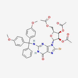 molecular formula C37H36BrN5O10 B583218 N-(4,4'-Dimethoxytrityl)-8-bromoguanosine 2',3',5'-Triacetate CAS No. 1096020-93-7