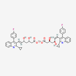 molecular formula C50H46CaF2N2O8 B583220 Calcium;(Z,3S,5S)-7-[2-cyclopropyl-4-(4-fluorophenyl)quinolin-3-yl]-3,5-dihydroxyhept-6-enoate;(E)-7-[2-cyclopropyl-4-(4-fluorophenyl)quinolin-3-yl]-3,5-dihydroxyhept-6-enoate CAS No. 254452-92-1