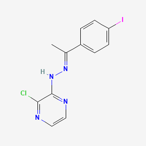 molecular formula C12H10ClIN4 B5832253 1-(4-IODOPHENYL)-1-ETHANONE 1-(3-CHLORO-2-PYRAZINYL)HYDRAZONE 