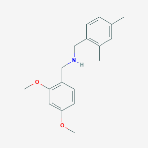 molecular formula C18H23NO2 B5832267 N-[(2,4-dimethoxyphenyl)methyl]-1-(2,4-dimethylphenyl)methanamine 