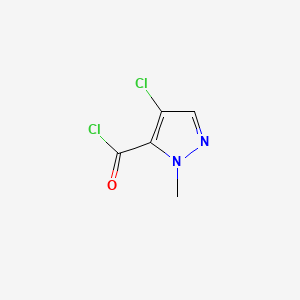 molecular formula C5H4Cl2N2O B583232 4-Chloro-1-methyl-1H-pyrazole-5-carbonyl chloride CAS No. 157142-50-2