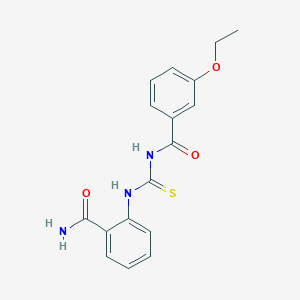 molecular formula C17H17N3O3S B5832392 N-[(2-carbamoylphenyl)carbamothioyl]-3-ethoxybenzamide 