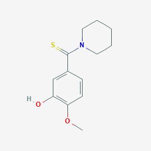 molecular formula C13H17NO2S B5832407 (3-Hydroxy-4-methoxyphenyl)-piperidin-1-ylmethanethione 