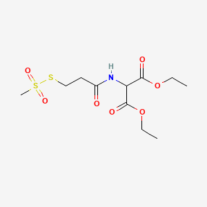 molecular formula C11H19NO7S2 B583242 Diethyl N-(2-Malonyl)-3-(methylsulfonylthio)-propanamide CAS No. 1797982-82-1