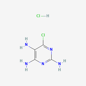 molecular formula C4H7Cl2N5 B583245 6-Chloropyrimidine-2,4,5-triamine hydrochloride CAS No. 155824-29-6