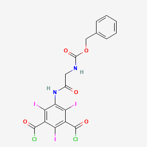 molecular formula C18H11Cl2I3N2O5 B583247 3-[(2-(Benzyloxycarbonyl)aminoacetyl)amino]-2,4,6-triiodoisophthaloyl Dichloride CAS No. 1797114-29-4