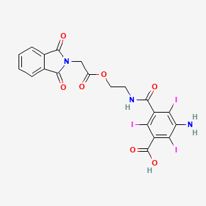 molecular formula C20H14I3N3O7 B583251 3-Amino-5-[2-[2-(1,3-dioxoisoindol-2-yl)acetyl]oxyethylcarbamoyl]-2,4,6-triiodobenzoic acid CAS No. 1798026-94-4