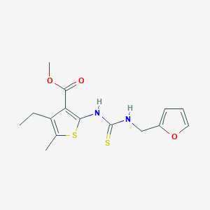 molecular formula C15H18N2O3S2 B5832529 methyl 4-ethyl-2-({[(furan-2-yl)methyl]carbamothioyl}amino)-5-methylthiophene-3-carboxylate 
