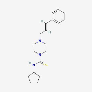 molecular formula C19H27N3S B5832540 N-CYCLOPENTYL-4-[(E)-3-PHENYL-2-PROPENYL]TETRAHYDRO-1(2H)-PYRAZINECARBOTHIOAMIDE 