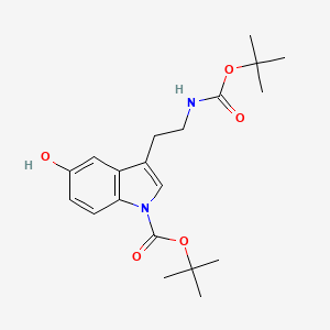 molecular formula C20H28N2O5 B583255 N,N-Di-(tert-Butyloxycarbonyl) Serotonin CAS No. 361436-29-5