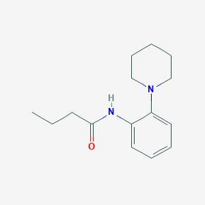 molecular formula C15H22N2O B5832570 N-(2-piperidin-1-ylphenyl)butanamide 