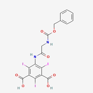 molecular formula C18H13I3N2O7 B583259 3-[(2-(Benzyloxycarbonyl)aminoacetyl)amino]-2,4,6-triiodoisophthalic Acid CAS No. 1796931-77-5