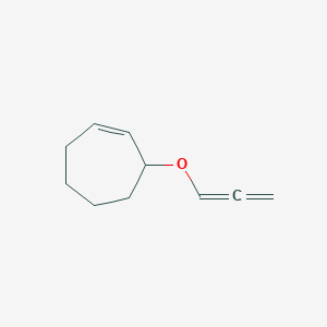molecular formula C10H14O B058326 Cycloheptene, 3-(1,2-propadienyloxy)-(9CI) CAS No. 118616-35-6