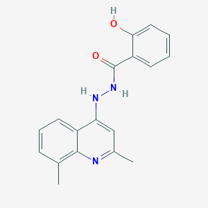 molecular formula C18H17N3O2 B5832603 N'-(2,8-dimethylquinolin-4-yl)-2-hydroxybenzohydrazide 