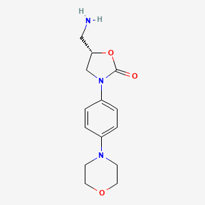 molecular formula C14H19N3O3 B583263 (S)-5-Aminomethyl-3-(4-morpholinophenyl)-1,3-oxazolidin-2-one CAS No. 952288-54-9